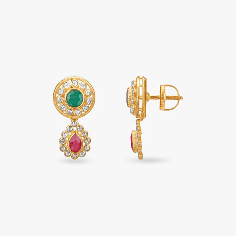 Regal Harmony Gold Drop Earrings