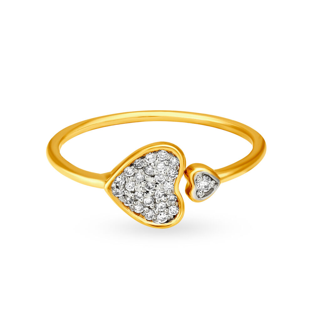 Tanishq heart shop shaped rings
