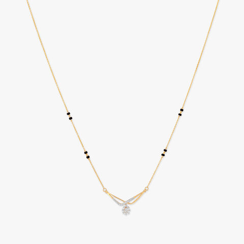Swaying Petal Diamond Mangalsutra