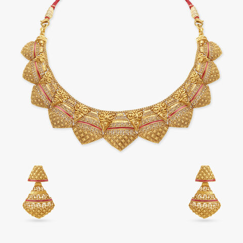 Regal Lingaraja Temple Necklace Set