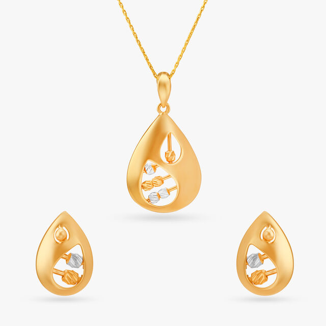 Abstract Pendant and Earrings Set,,hi-res image number null