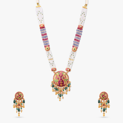 Shaahi Splendour Gold Necklace set