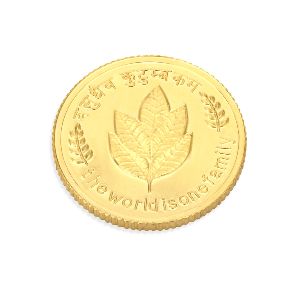 10 GM 24 Karat Mango Leaf Gold Coin