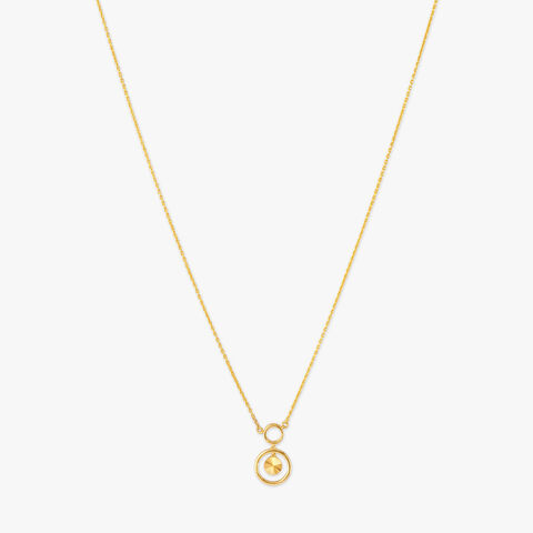 Twin Ring Gold Necklace
