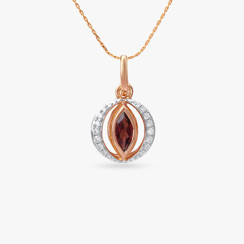Fiery Orbit Diamond Pendant