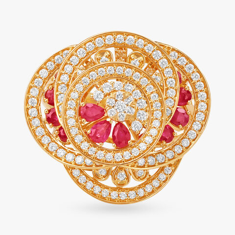 Spiral Serenade Diamond Ring