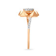 Alluring Floral Rose Gold and Diamond Finger Ring,,hi-res image number null