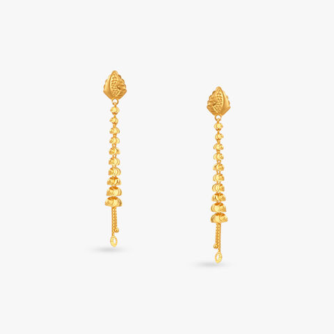 Luxe Cascade Gold Drop Earrings