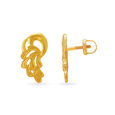 Festive Fancy Peacock Gold Stud Earrings,,hi-res image number null