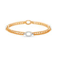 14 KT Yellow Gold Classy Contemporary Bangle,,hi-res image number null