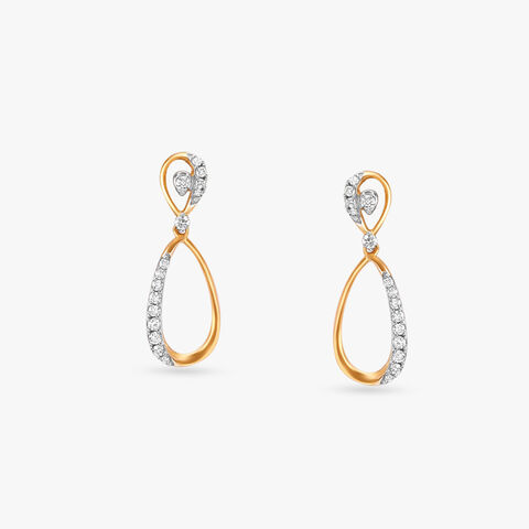 Refined Glamour Diamond Drop Earrings
