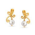 Precious Pearly Drop Stud Earrings,,hi-res image number null
