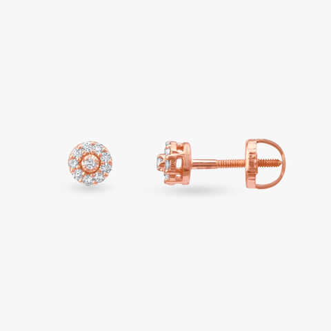 Petal Shine Diamond Stud Earrings