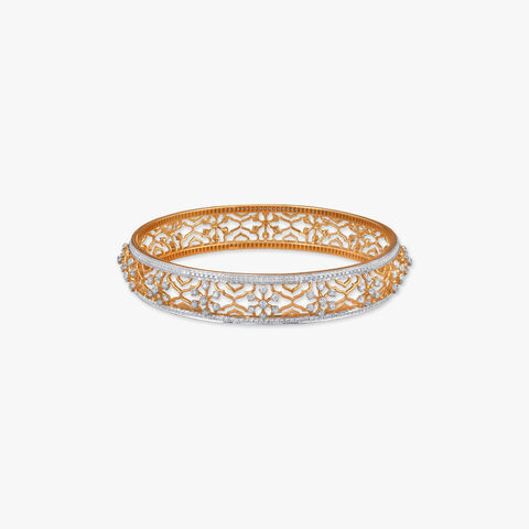 Intricate Filigree Diamond Bangle