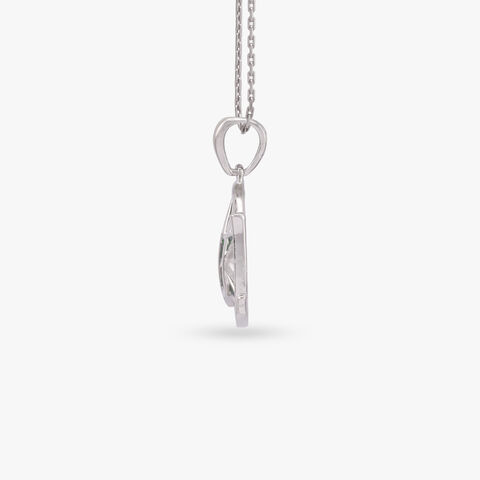 Glimmer Crescent Silver Pendant