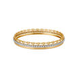Stunning Geometric Diamond Bangle in Yellow and White Gold,,hi-res image number null
