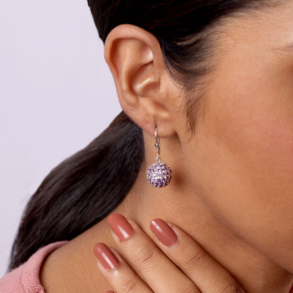 Amethyst earrings tanishq hotsell