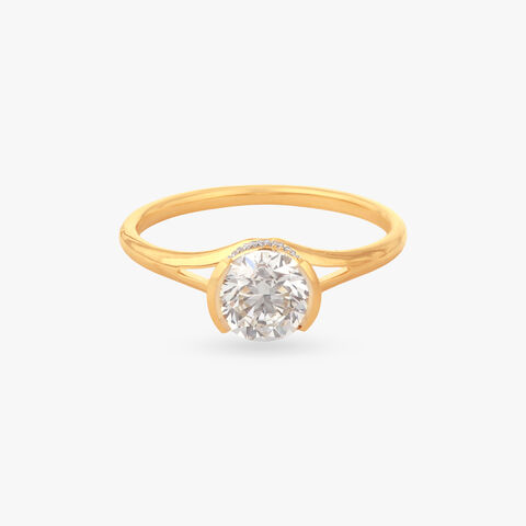 Floating Halo Solitaire Ring