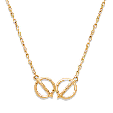 Elegant Infinity Gold Pendant with Chain