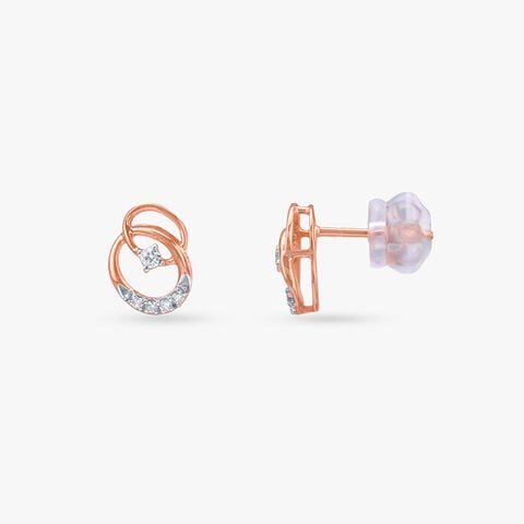 Sparkle Knot Diamond Stud Earrings