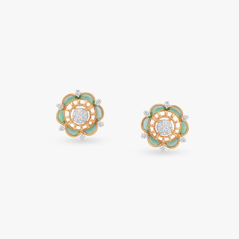 Mint Meadow Diamond Stud Earrings