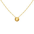 Letter C Gold Pendant with Chain For Kids,,hi-res image number null