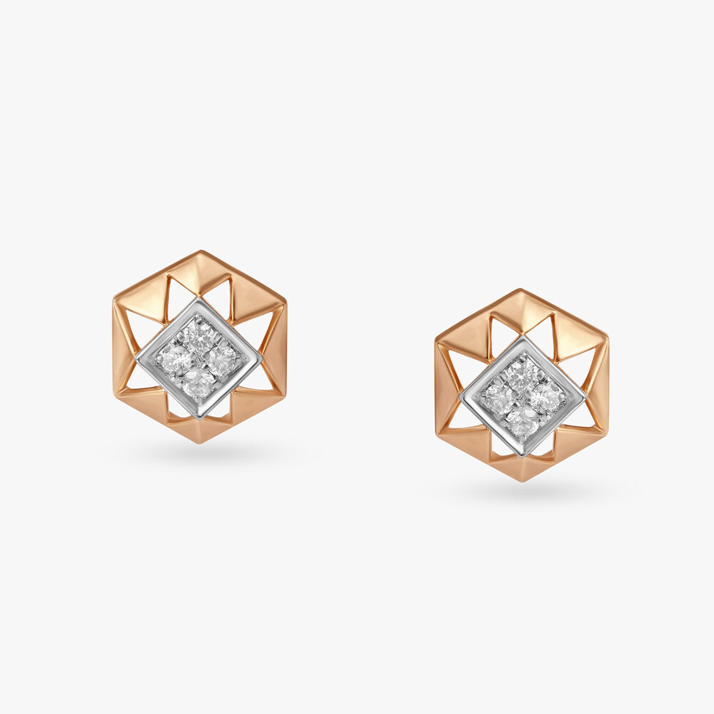 Hexagon studs hot sale