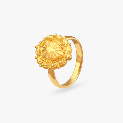 Rope Halo Gold Ring