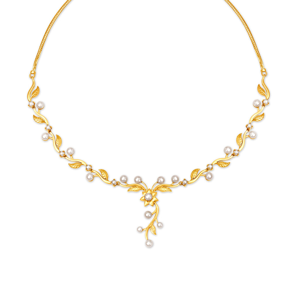 Real pearl outlet necklace tanishq