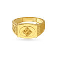 Square And Rhombus Gold Finger Ring For Men,,hi-res image number null