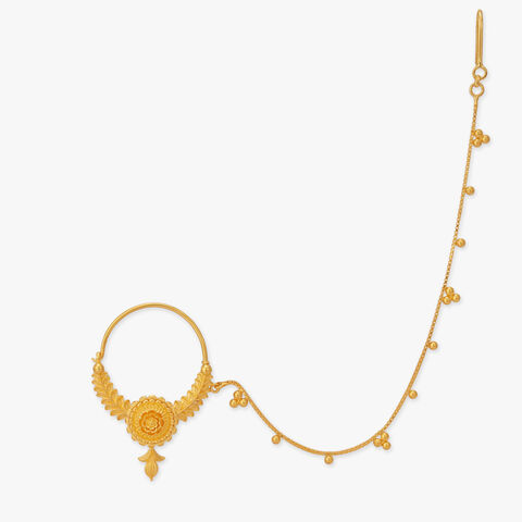 Madhubani Mandala Gold Nose Pin