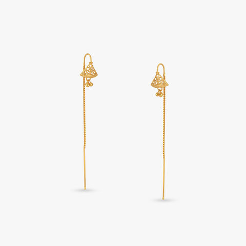 Lattice Canopy Gold Hoop Earrings