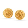 Ornate Rawa Work Gold Stud Earrings,,hi-res image number null