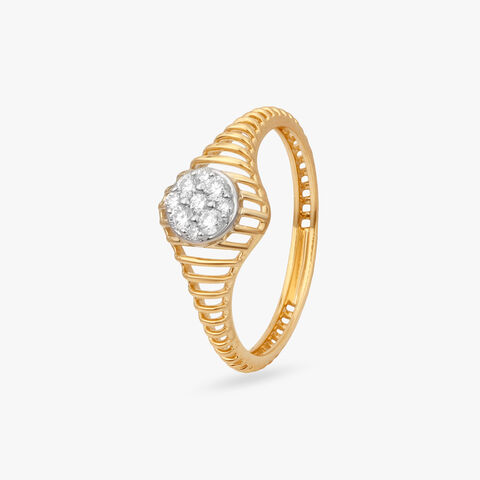 Shimmer Grid Diamond Ring