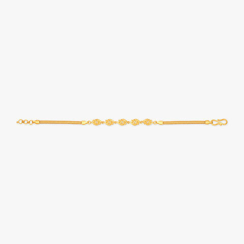 Nature-Inspired Gold Bracelet