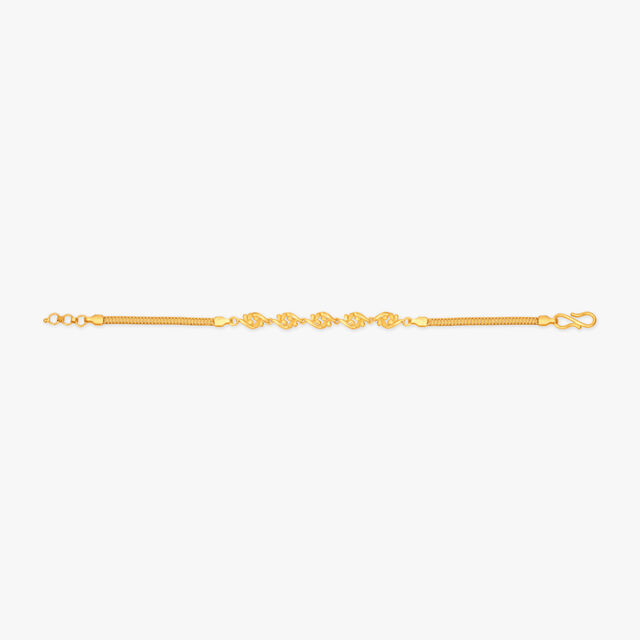 Nature-Inspired Gold Bracelet,,hi-res image number null