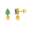 Verdant Emerald and Gold Drop Earrings,,hi-res image number null