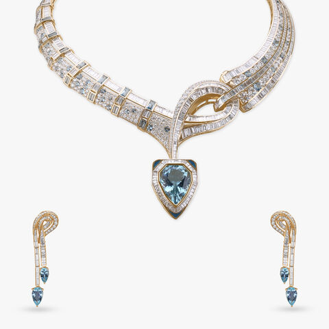 Celestial Curve Diamond Necklace Set