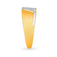 Bold Glossy Diamond and Gold Finger Ring for Men,,hi-res image number null