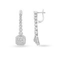 Brilliant White Gold and Diamond Drop Earrings,,hi-res image number null