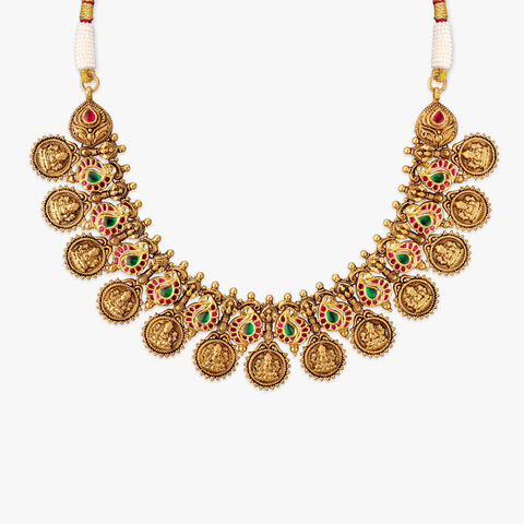 Mayura Medallion Gold Necklace Set