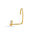 Budding Flower Gold and Diamond Nose Pin,,hi-res image number null