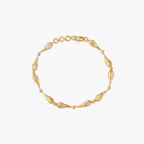 Twisted Petal Gold Bracelet