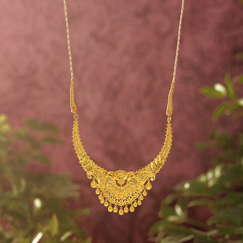 Plume Crest Gold Necklace Set