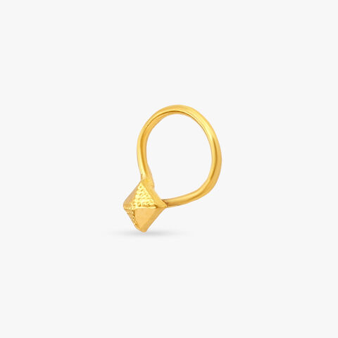 Geometric Peak Gold Nose Pin