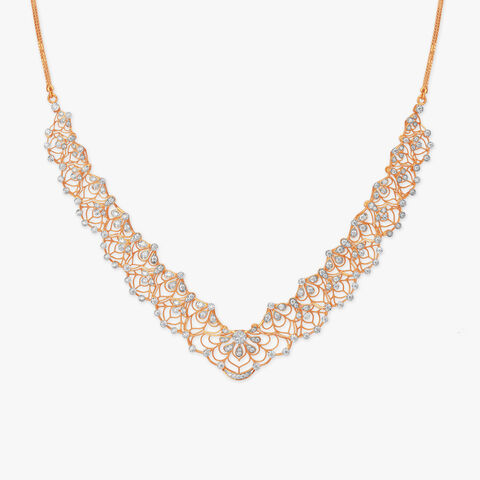 Gilded Whisper Diamond Necklace Set