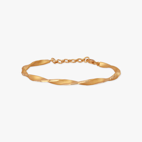 Gleam Wave Gold Bangle