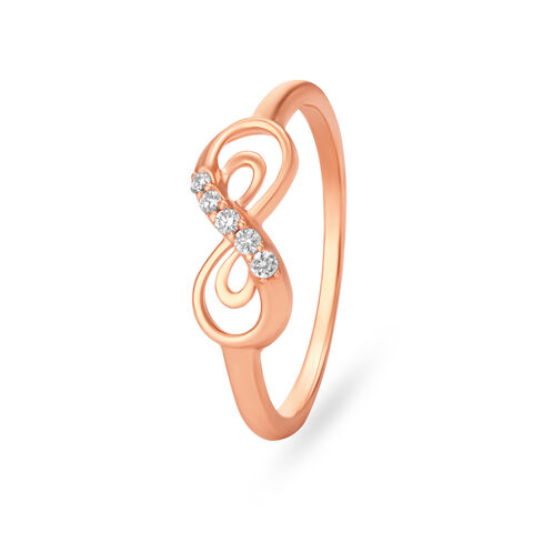 Subtle Infinity Diamond Finger Ring