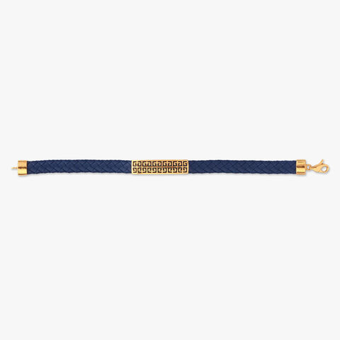 Rectangular Link Gold Bracelet for Men