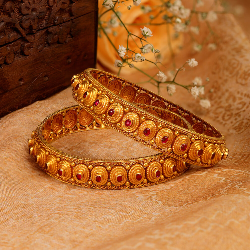 Gold cheap lakshmi bangles